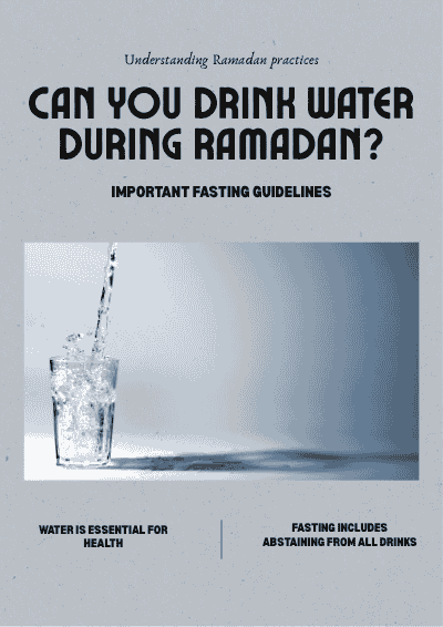 Can You Drink Water During Ramadan